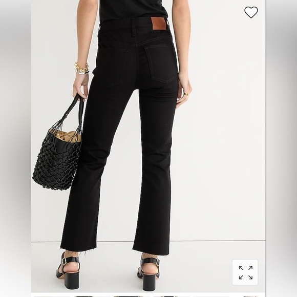 J. Crew Petite 9" demi boot crop jean BK648 Stay Black wash 24P 24 - Picture 4 of 8